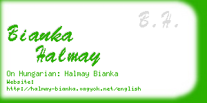 bianka halmay business card